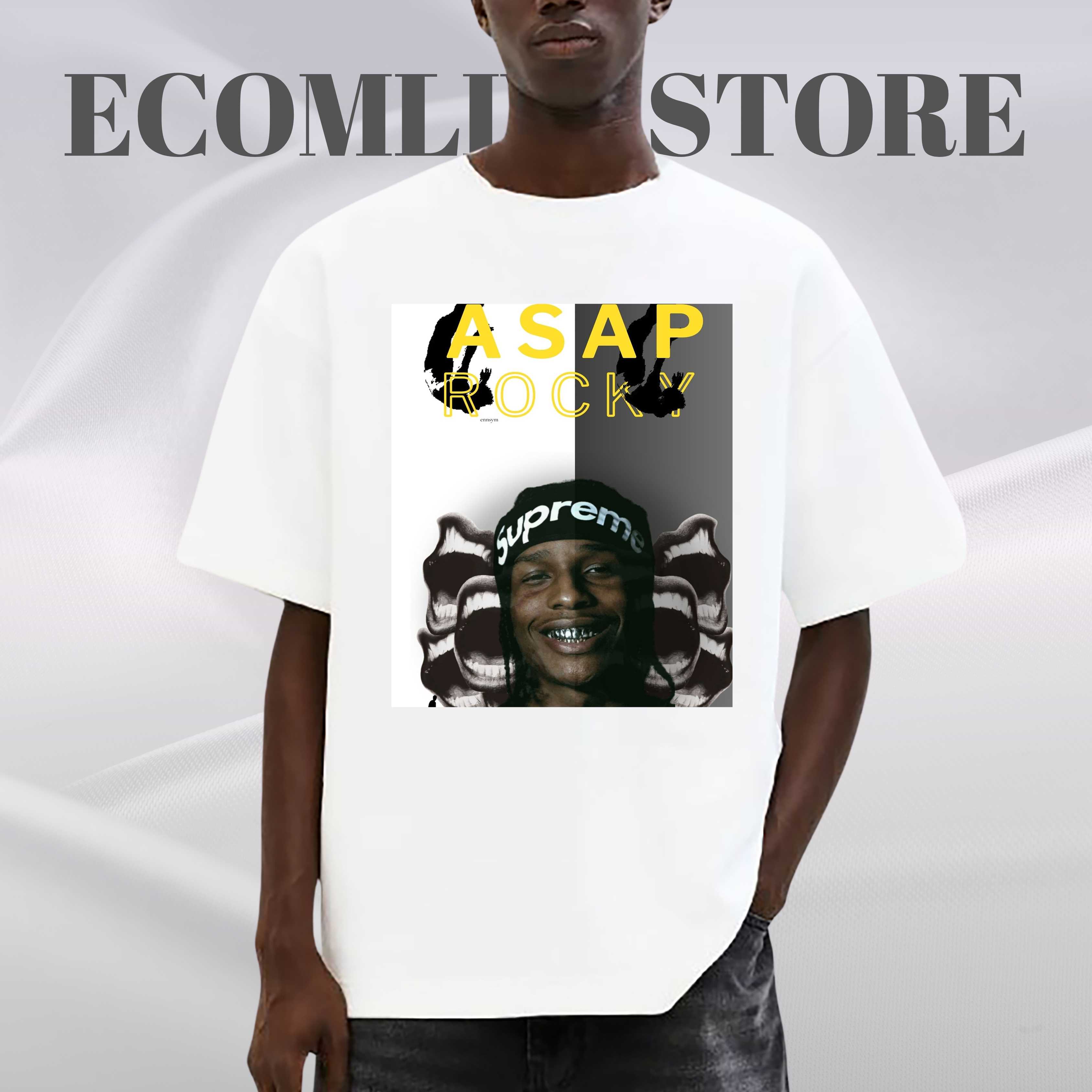 Asap Rocky Face Tee, Streetwear Vibe Graphic Look